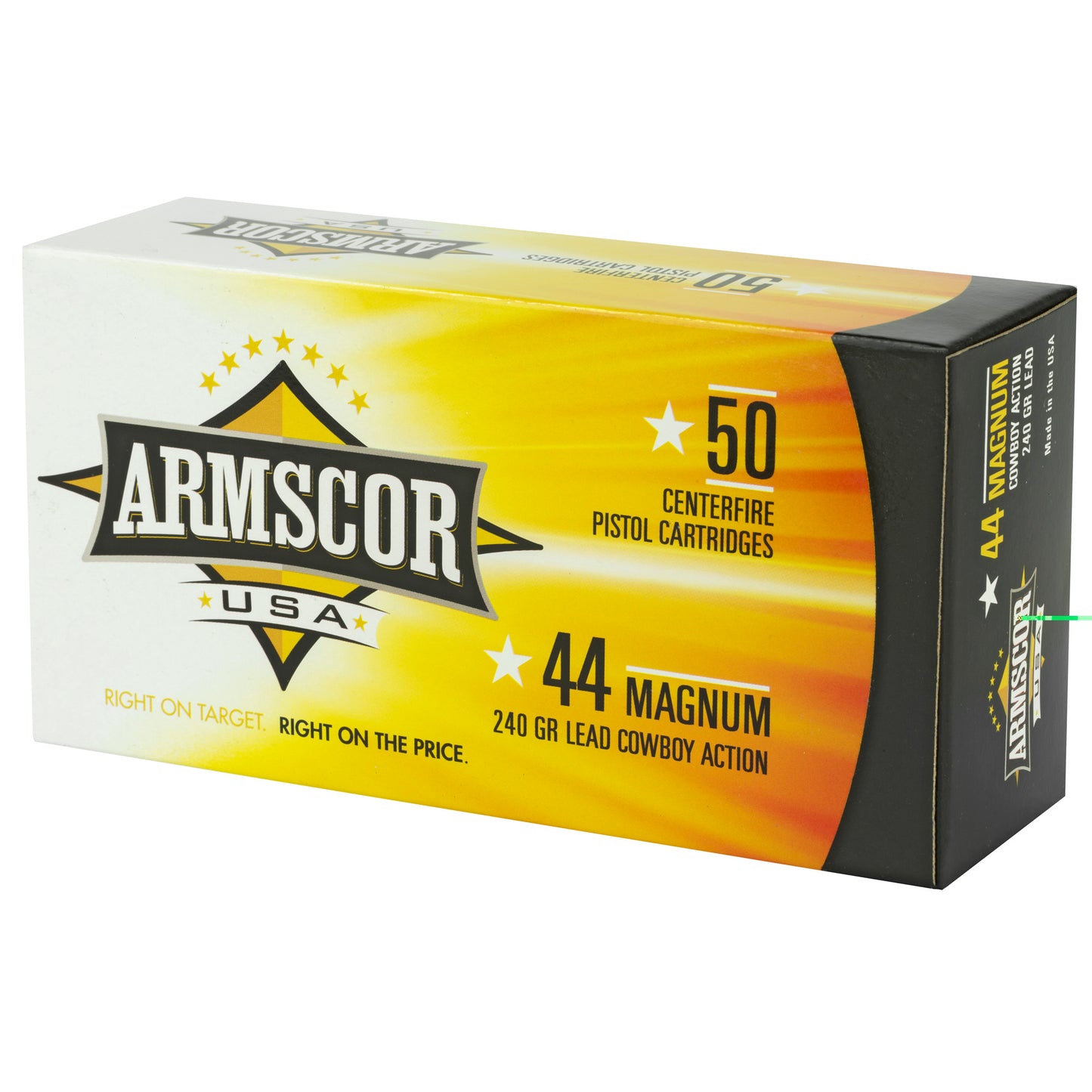 Armscor 44 Magnum 240Gr,  SWC(Semi-Wadcutter), (50 Round Box)
