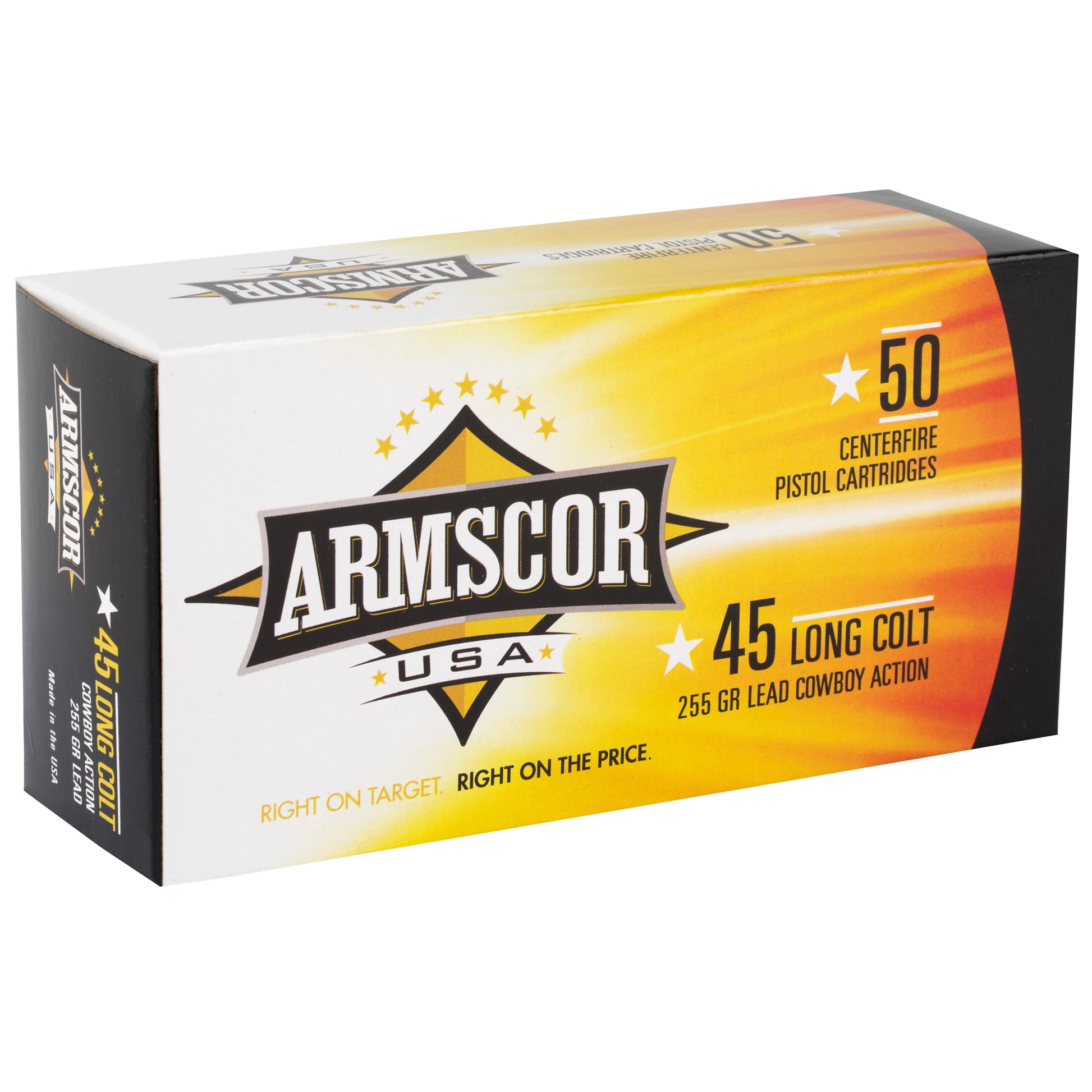Armscor USA, .45 Long Colt, 255 Grain, Lead Cowboy Action, 50 Rounds per Box 