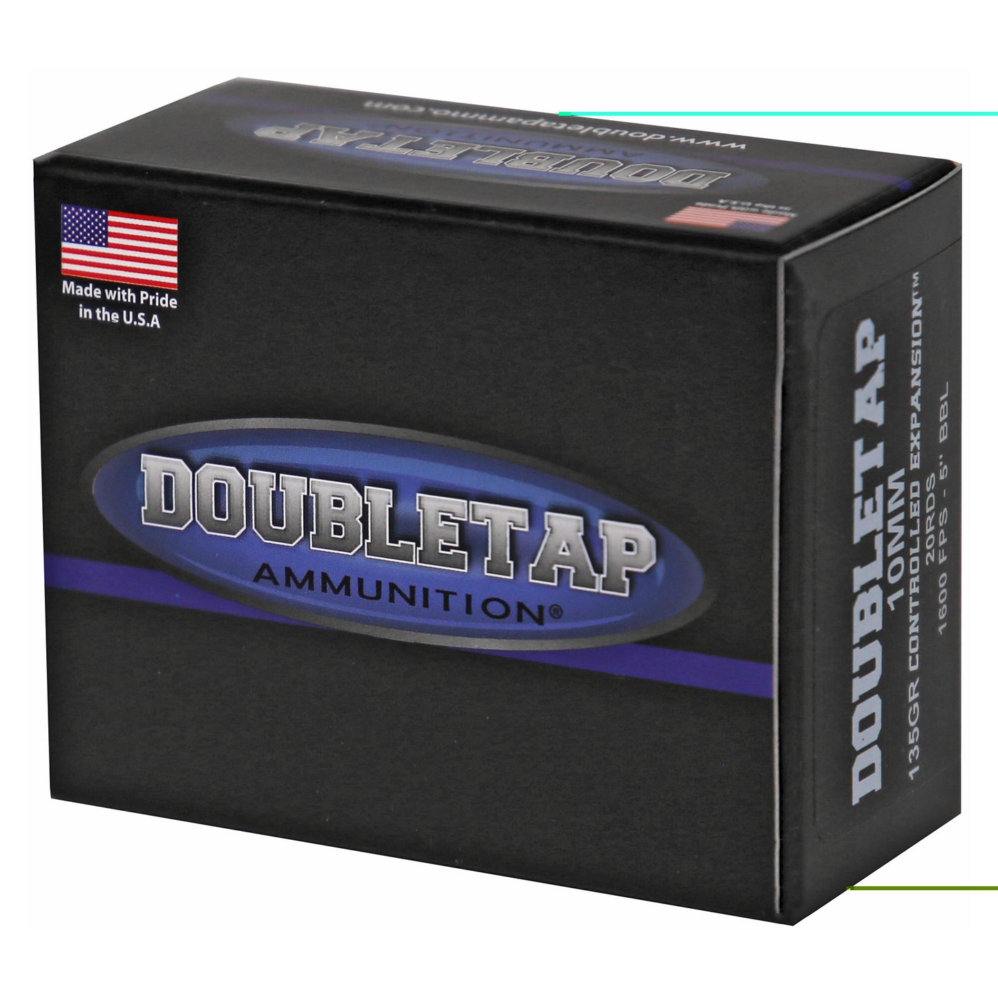 dubbletap 10mm, 135 grain, jacketed hollow points, JHP, 20 rounds per box