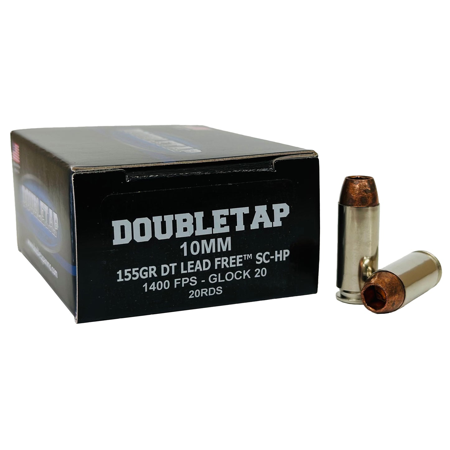 Doubletap Ammunition Lead Free, 10mm, 155gr, Copper, 20, Yes 10mm155x