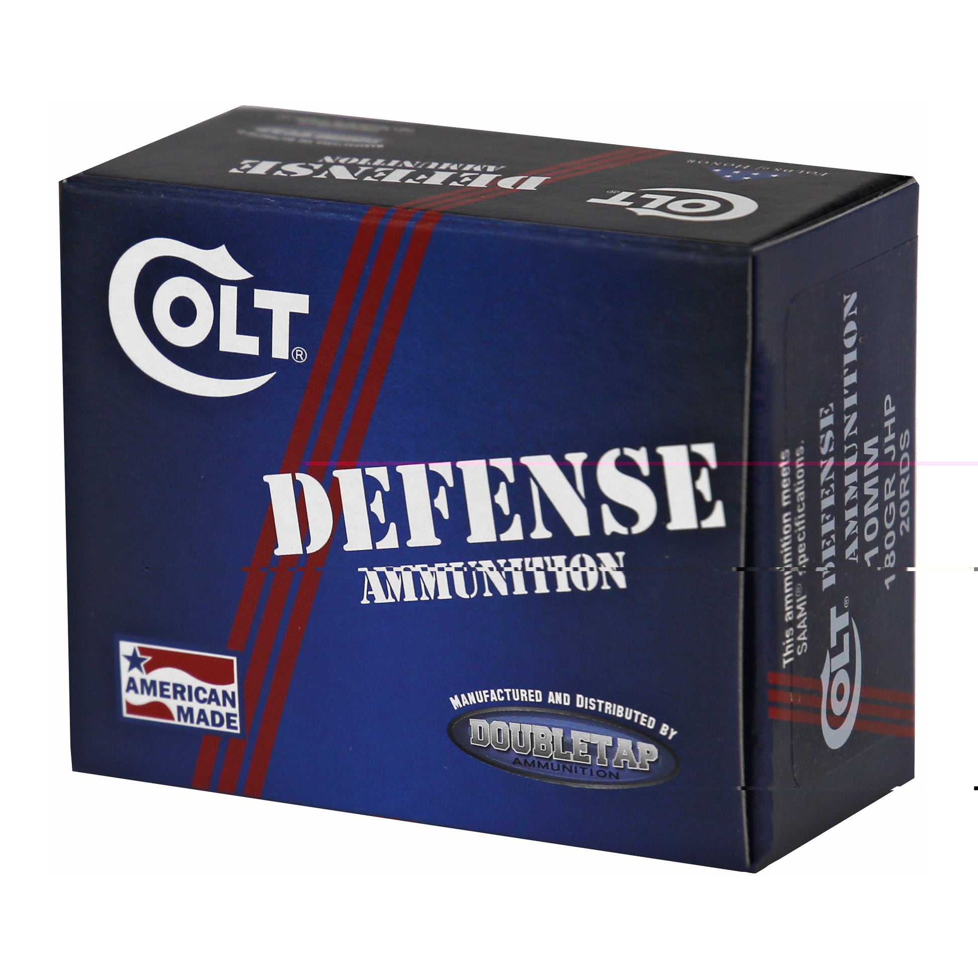 Doubletap CD 10mm, 180 grain, jacketed hollow point, JHP, 20 rounds per box