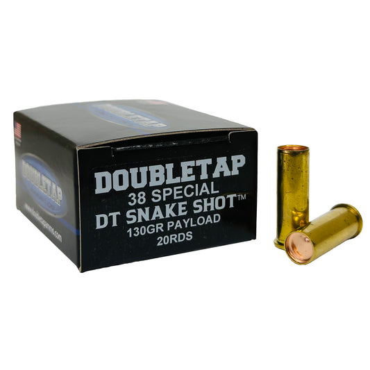 Doubletap, 38 Special, DT Snakeshot, 130grain Payload, 20 Rounds per Box 