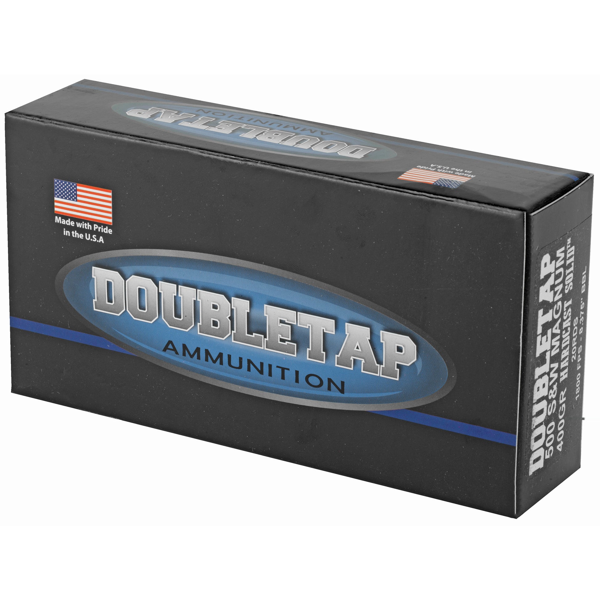 Doubletap Ammunition, 500 S&W, 400 Grain, Hardcast Solid, 20 Rounds per Box 