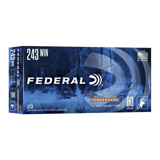 Federal PowerShok 243win 80gr  | SP |  (20 Round box)