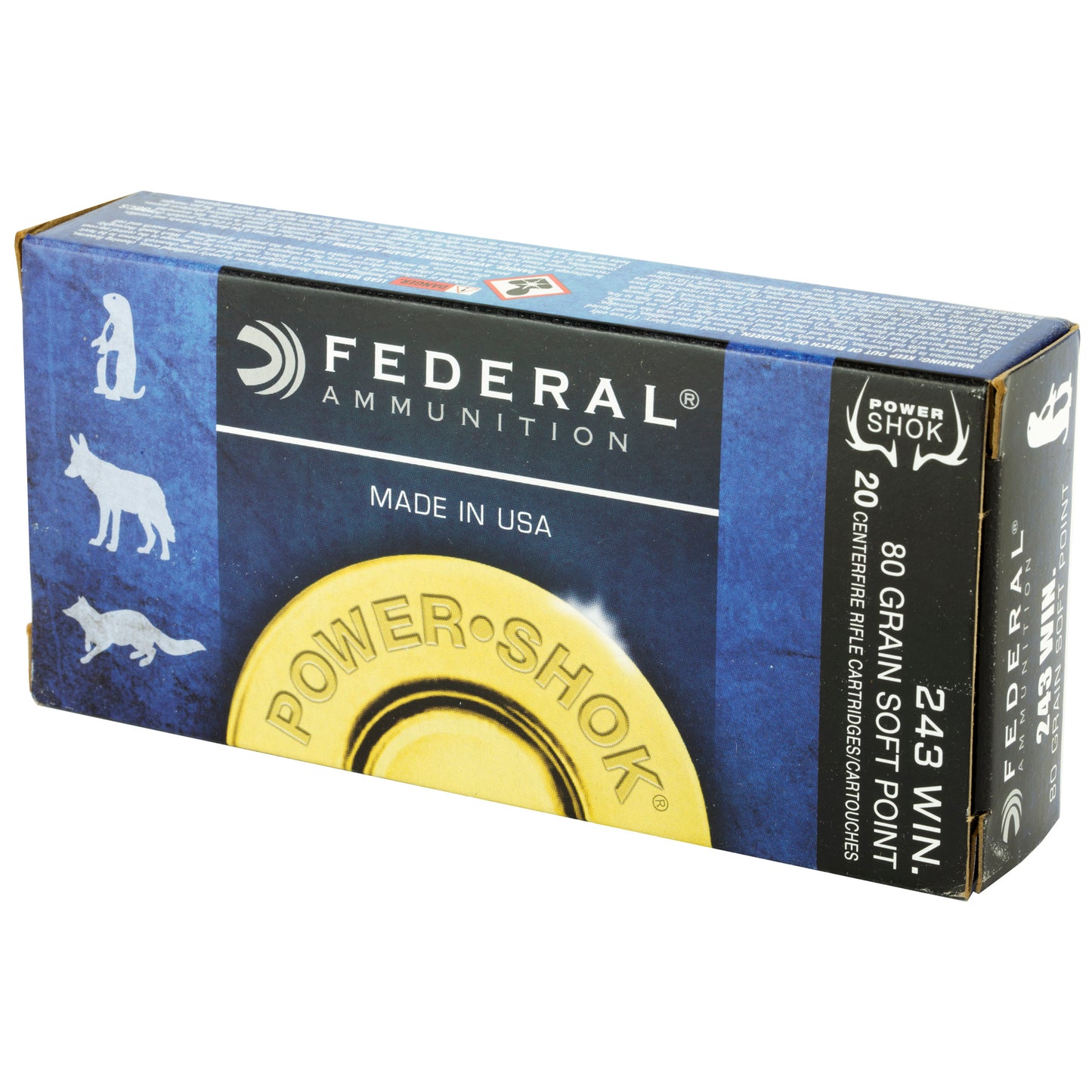 Federal PowerShok 243win 80gr  | SP |  (20 Round box)