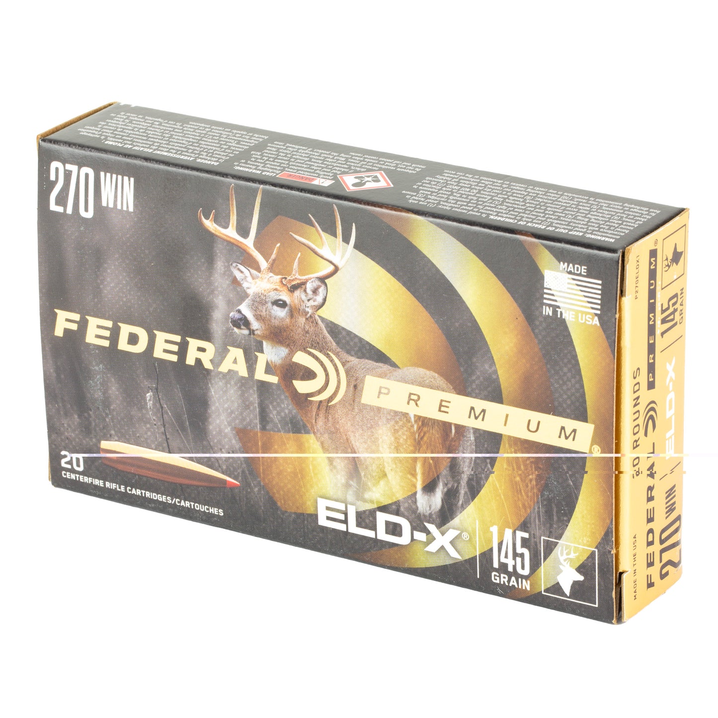 Federal, Federal Premium, Extremely Low Drag eXpanding, 270 Winchester, 145 Grain | Polymer Tip |  (20 Round Box)