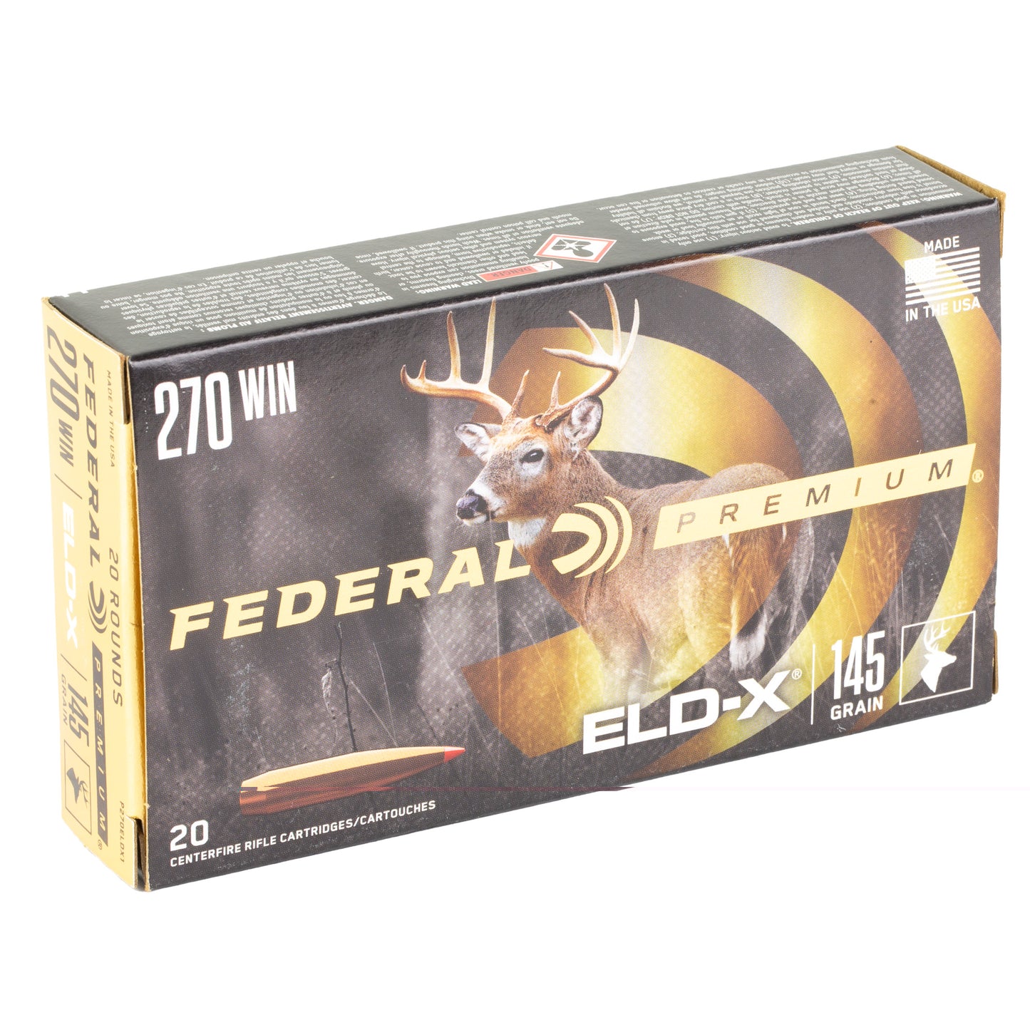 Federal, Federal Premium, Extremely Low Drag eXpanding, 270 Winchester, 145 Grain | Polymer Tip |  (20 Round Box)