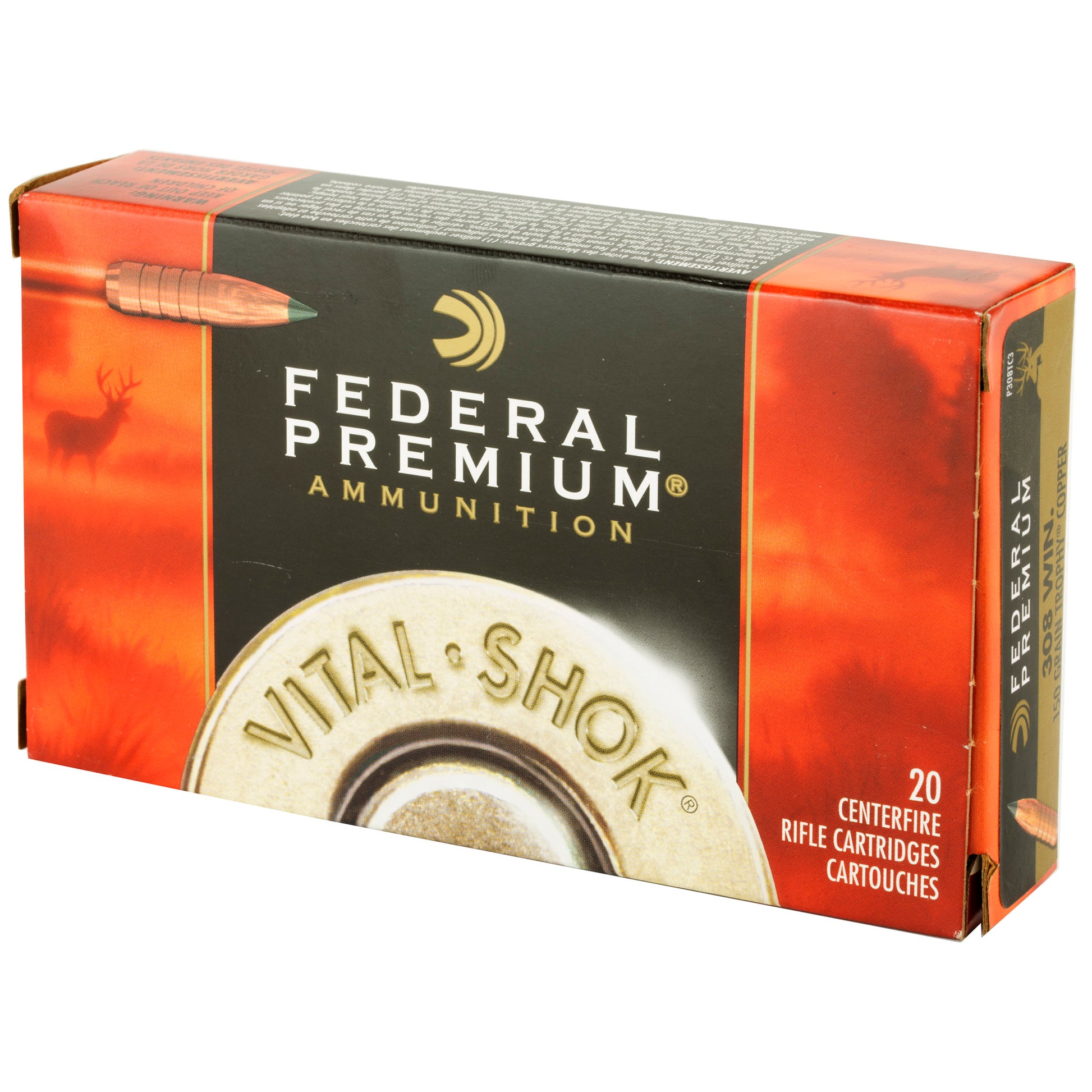 Federal, Premium, 308WIN, 150 Grain, Trophy Copper, Lead Free, 20 Round Box, 20 Pack