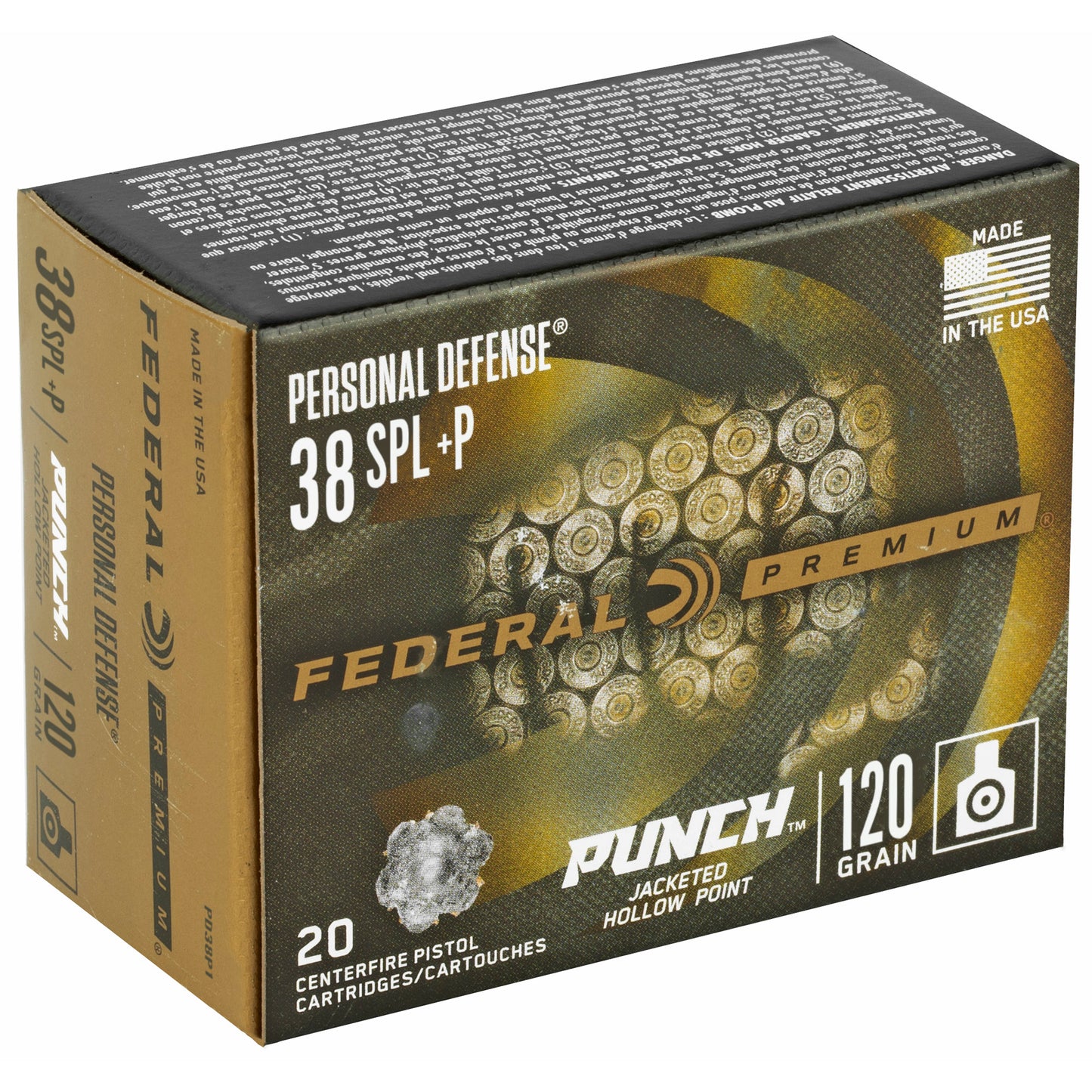 Federal, Premium, Punch, 38 Special, 120 Grain | JHP |  (20 Round Box)