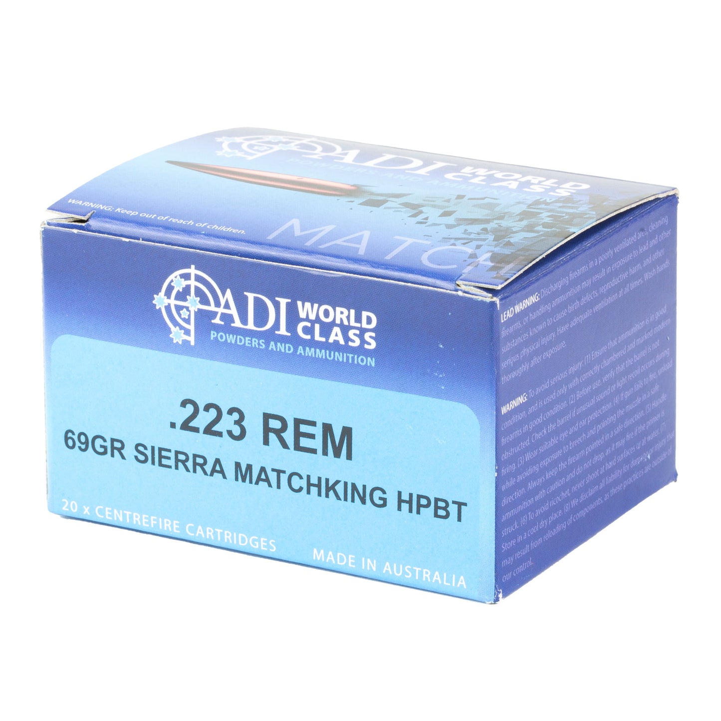 Adi 223 Rem 69gr Sierra Mking 20/200