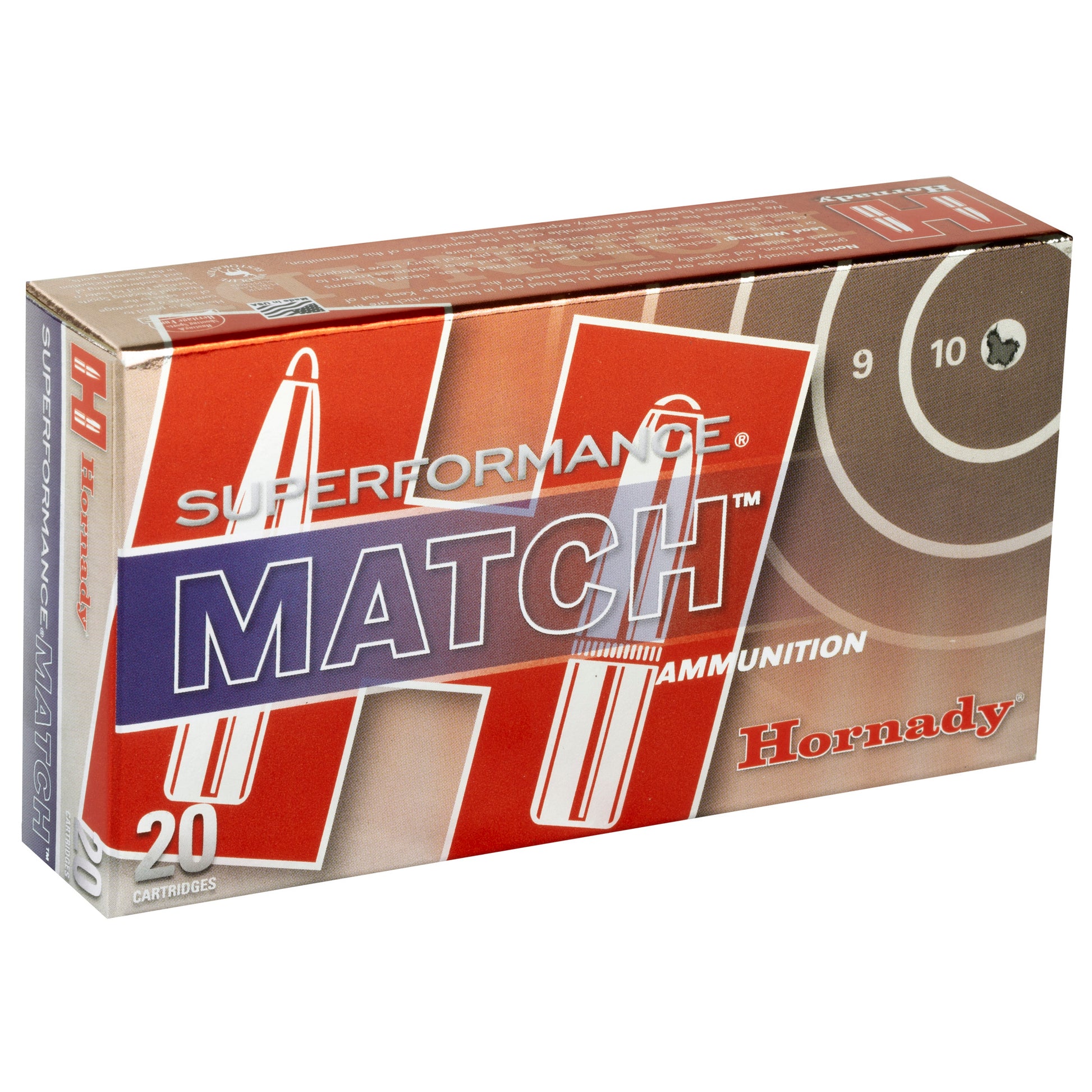 Hornady, SuperFormance, 223REM, 75 Grain, Boat Tail, Hollow Point, Match, 20 Round Box