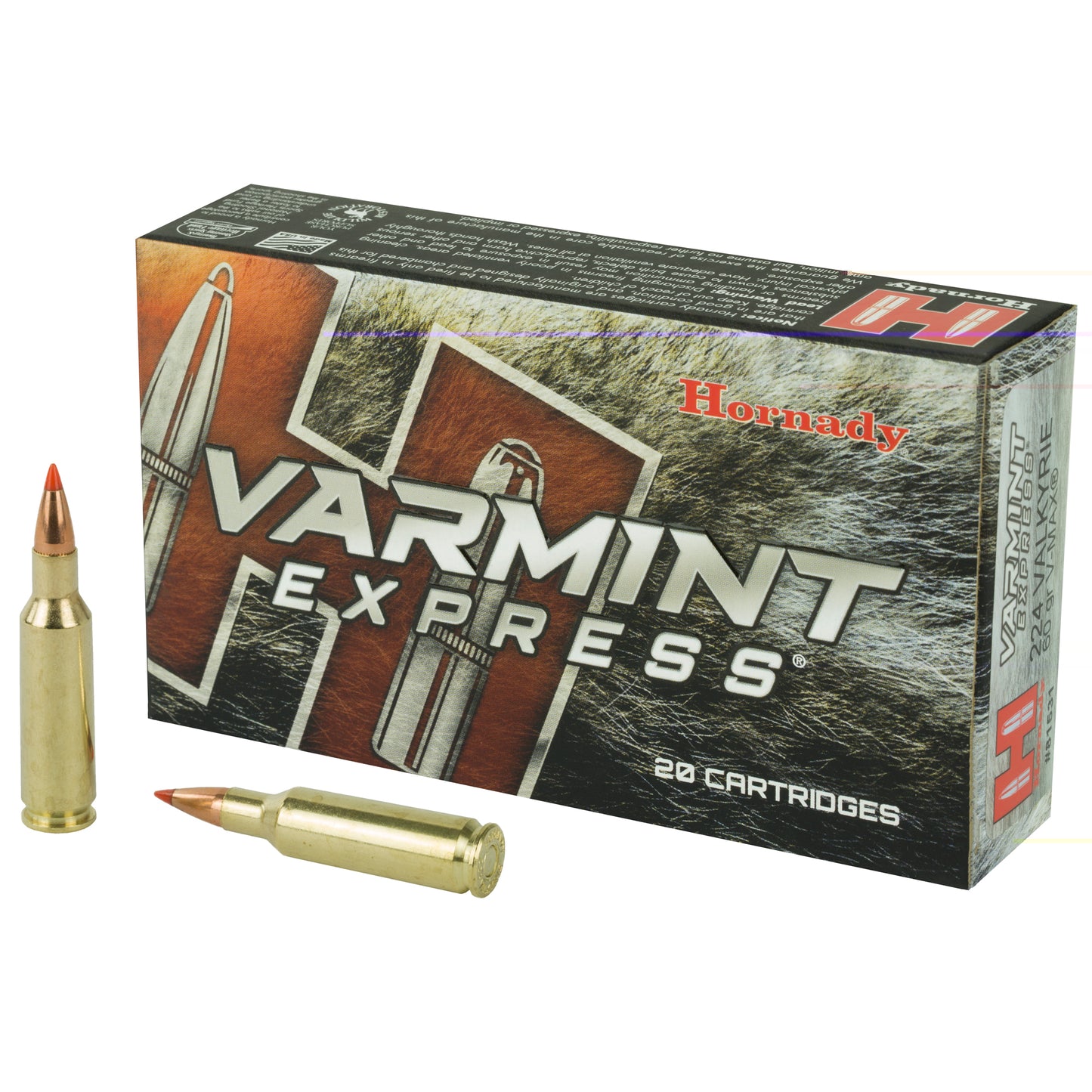 Hornady, Varmint Express, 224 Valkyrie, 60 Grain, V-Max, (20 Round Box)