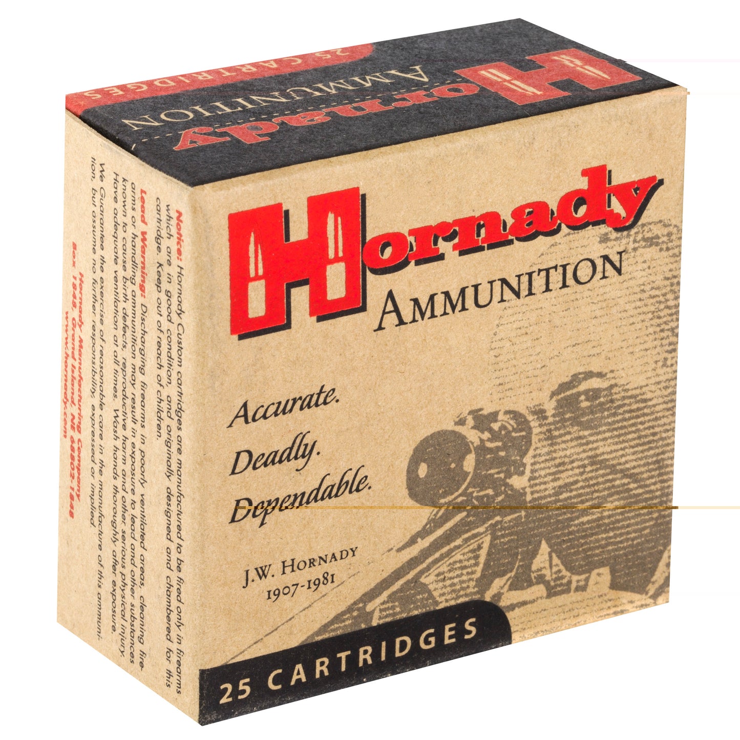 Hornady, Custom, 32, Automatic Colt Pistol, ACP, 60 Grain | Extreme Terminal Performance, XTP | 25 Rounds per Box