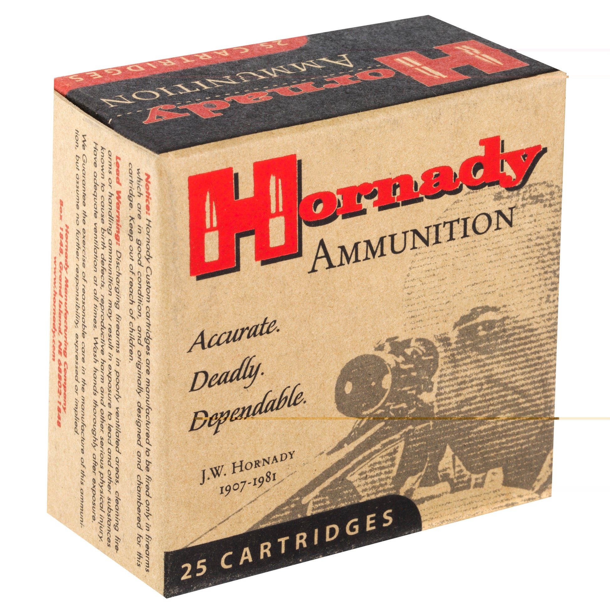 Hornady, Custom, 32, Automatic Colt Pistol, ACP, 60 Grain | Extreme Terminal Performance, XTP | 25 Rounds per Box