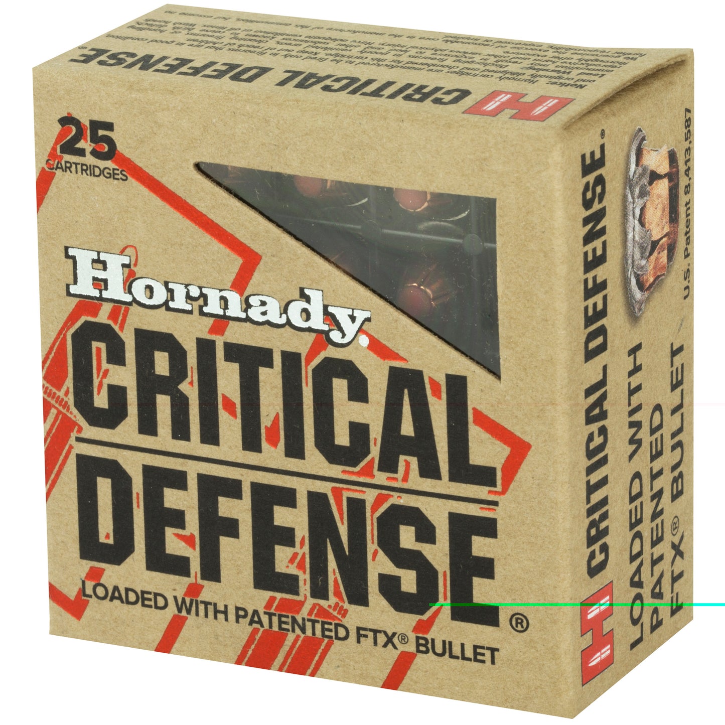 Hornady, Critical Duty, 9x18 Makarov, 95 Grain | Flextip, FTX | 25 Round Box 