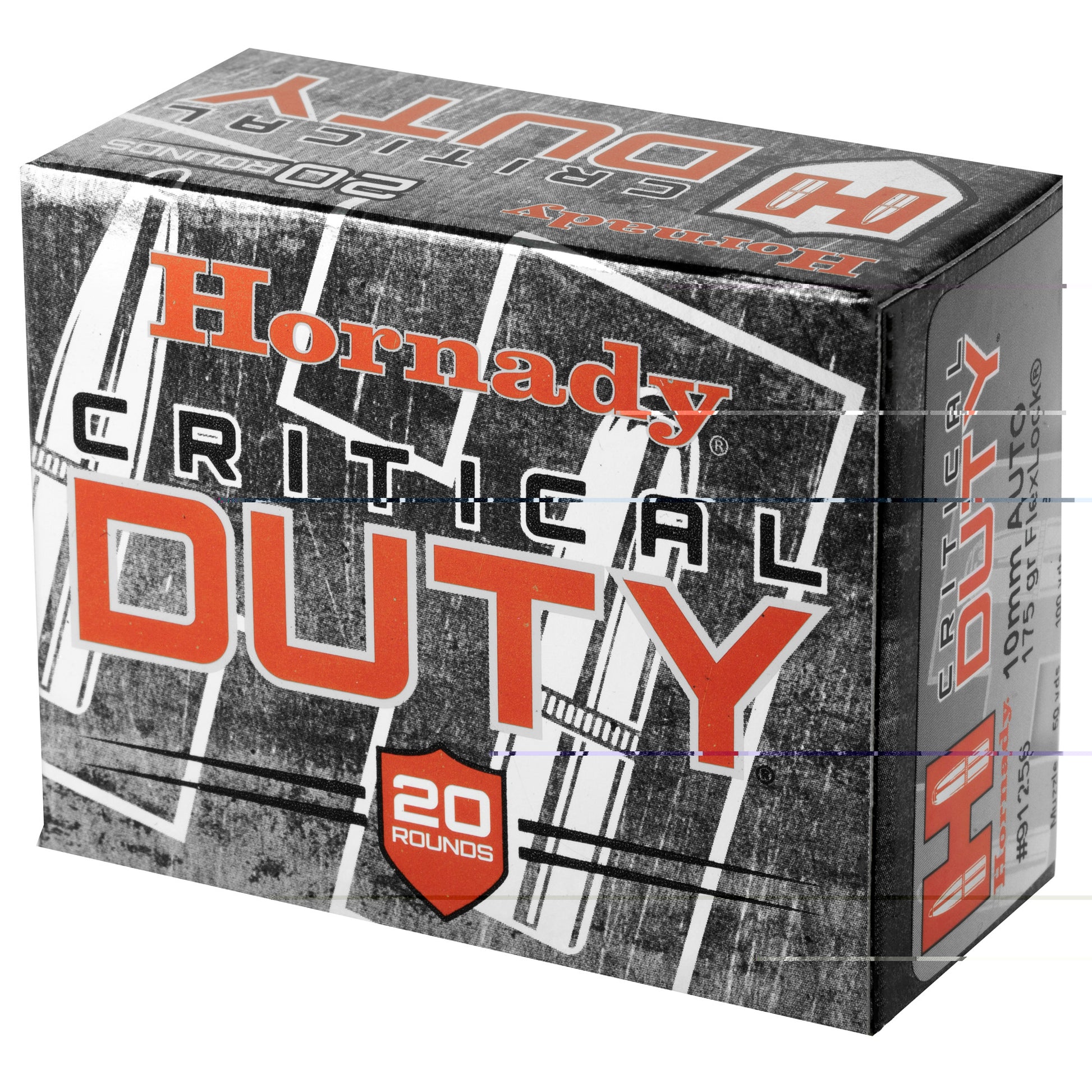 Hornady 10mm, 175grain, flexlock, Critical Duty, 20 Rounds per Box