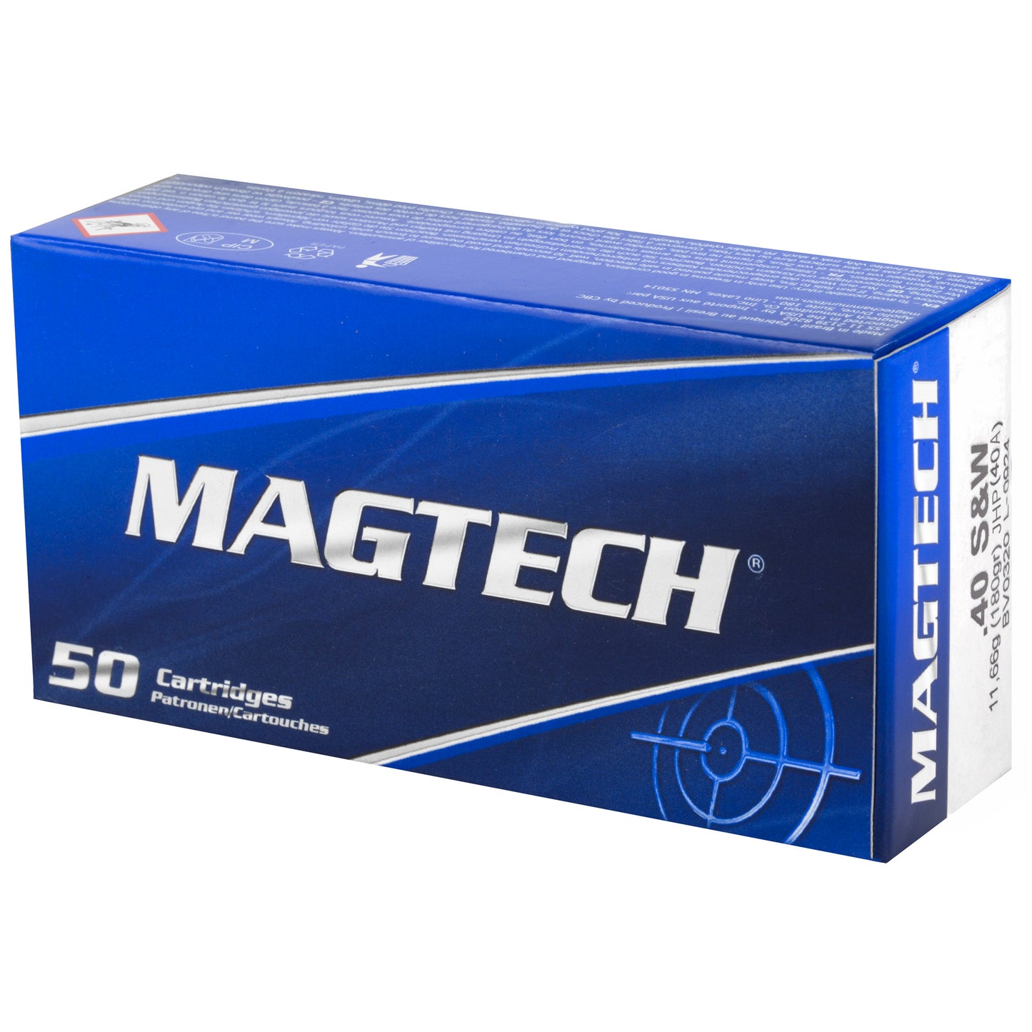 Magtech, .40 S&W, 180 Grain | Jacketed Hollow Point, JHP | 50 Rounds per Box 