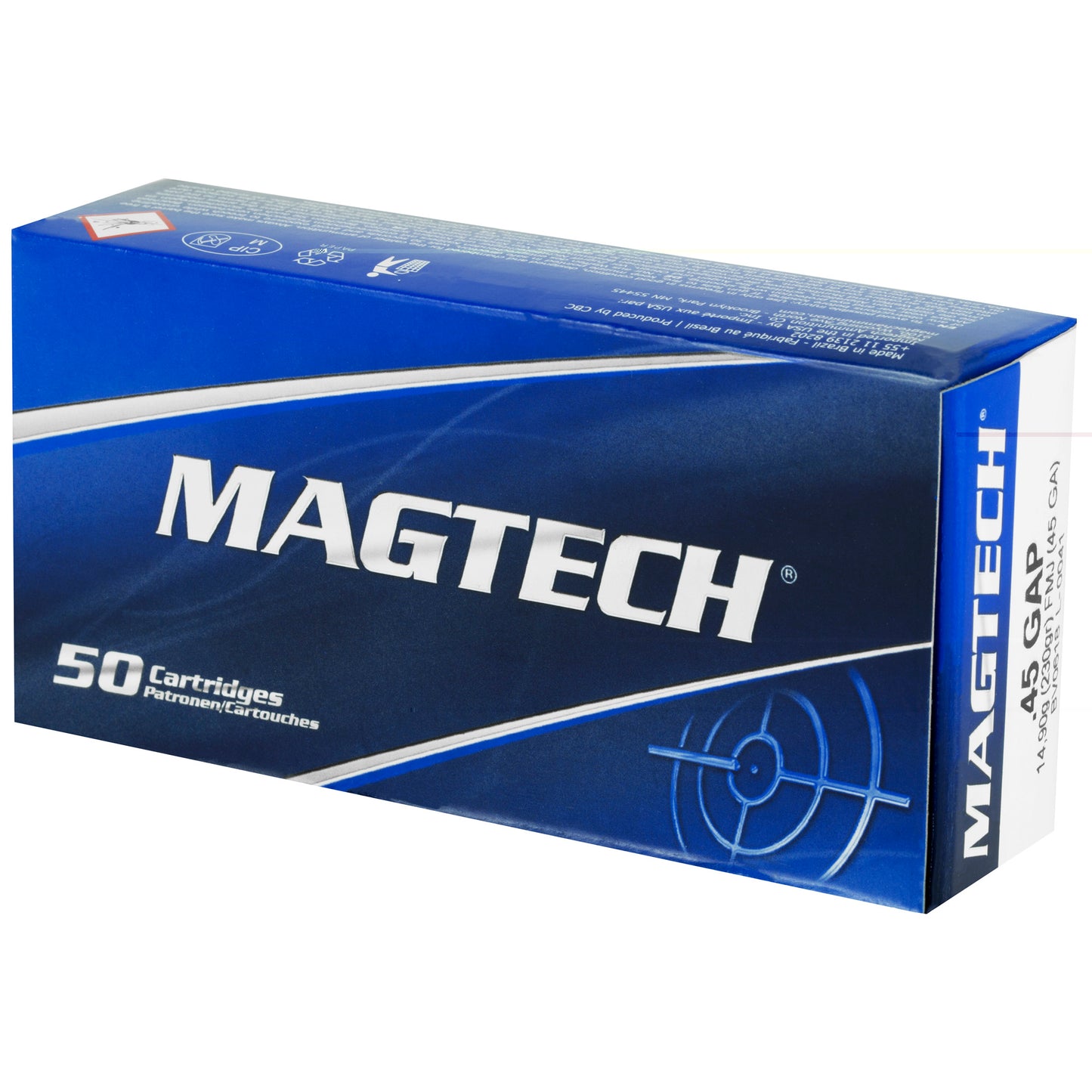 Magtech, .45, Glock Automatic Pistol, GAP, Full Metal Jacket, FMJ, 230 Grain, 50 Rounds per Box