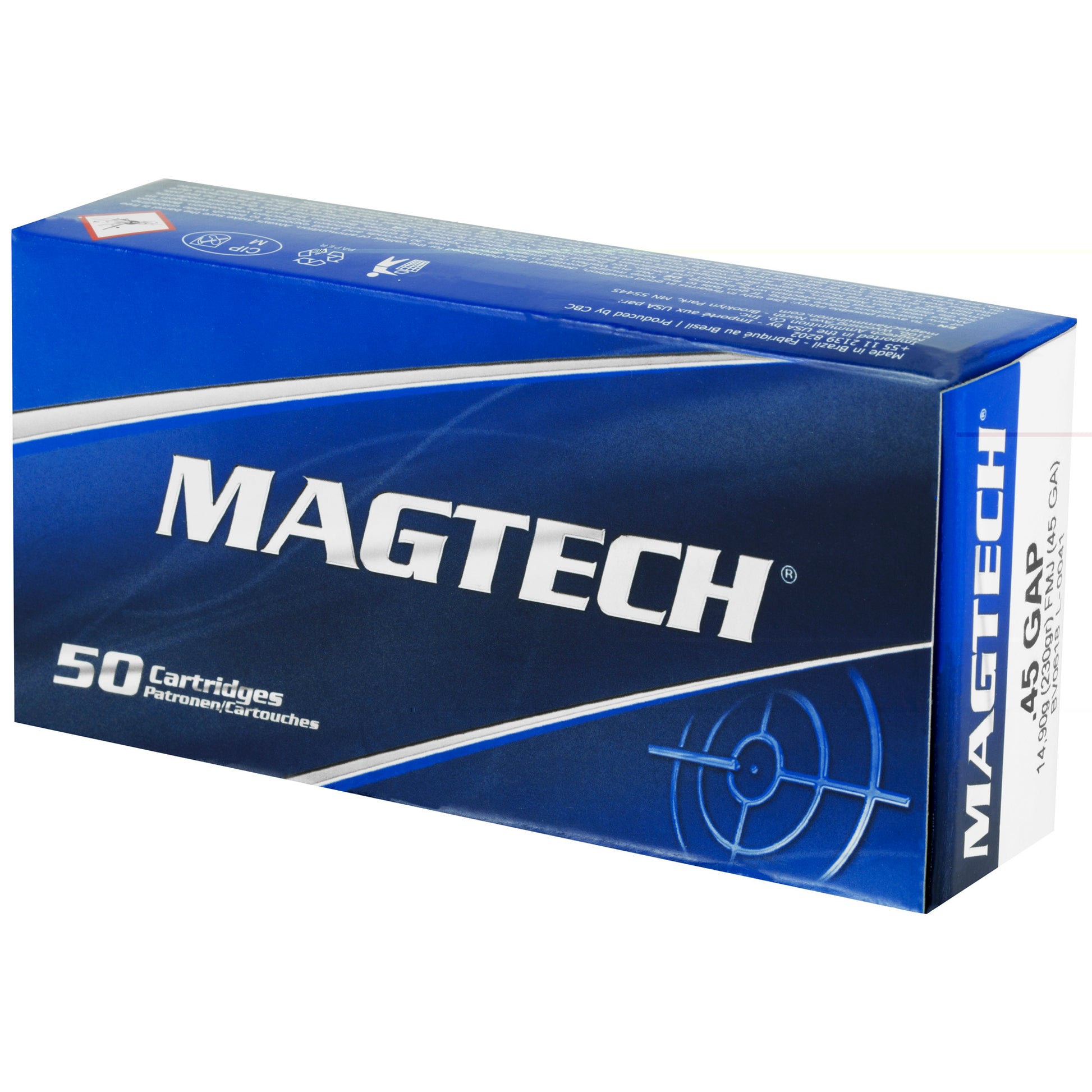 Magtech, .45, Glock Automatic Pistol, GAP, Full Metal Jacket, FMJ, 230 Grain, 50 Rounds per Box
