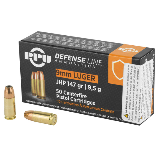 Prvi Partizan, Handgun Defense, 9MM, 147Grain | JHP |  (50 Round Box)