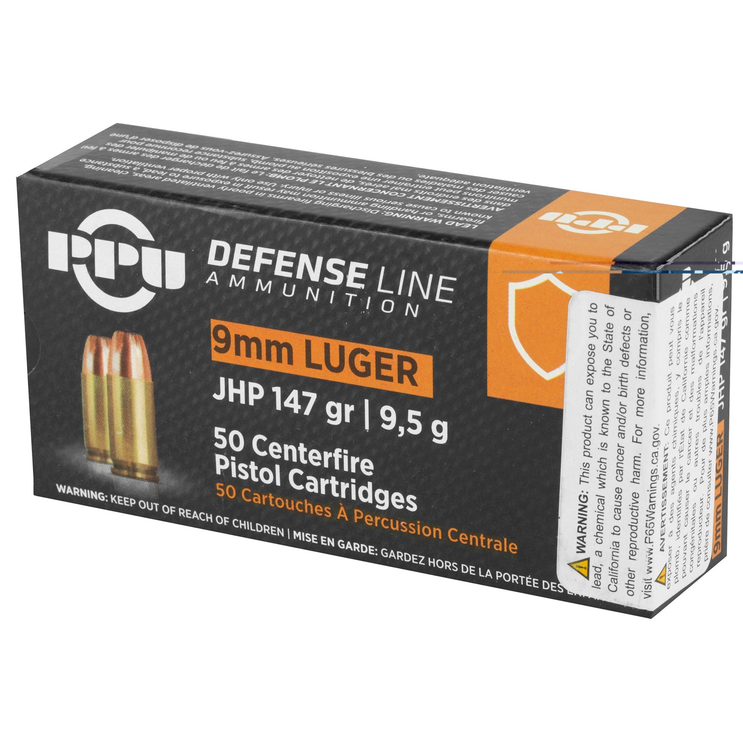 Prvi Partizan, Handgun Defense, 9MM, 147Grain | JHP |  (50 Round Box)
