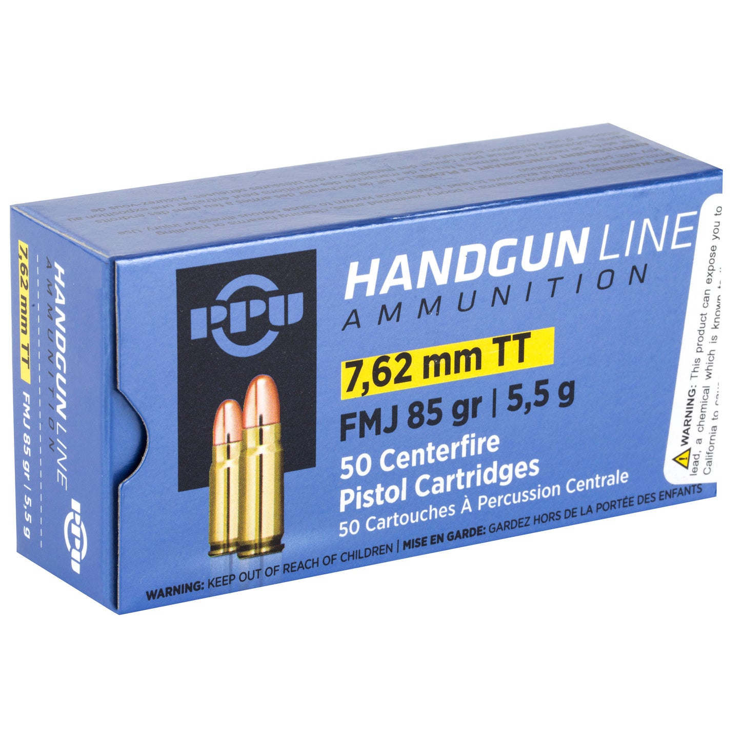 PPU, 7.62x25 Tokarev, 85 Grain | FMJ |  (50 Round Box)