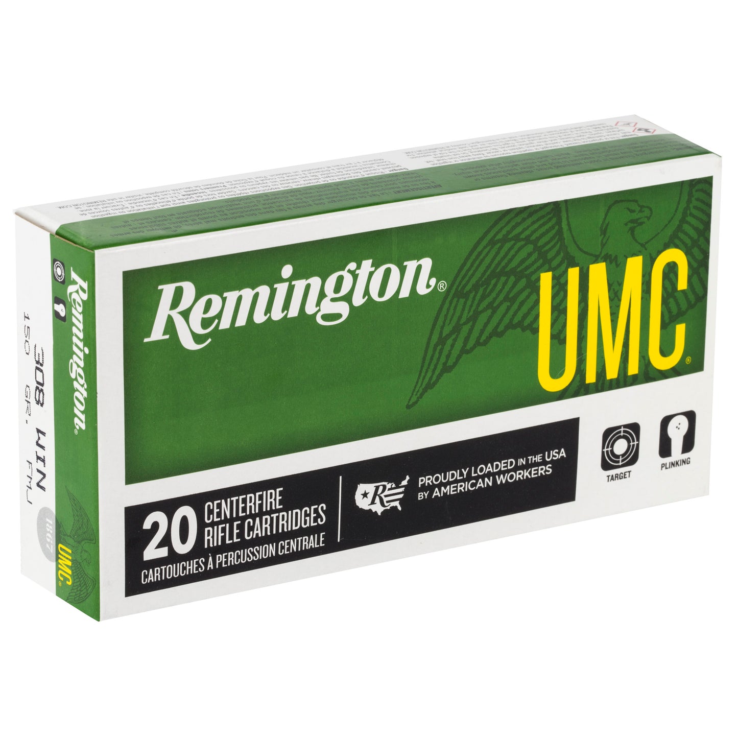 Remington, UMC, 308 Winchester, 150 Grain, Full Metal Jacket, 20 Round Box