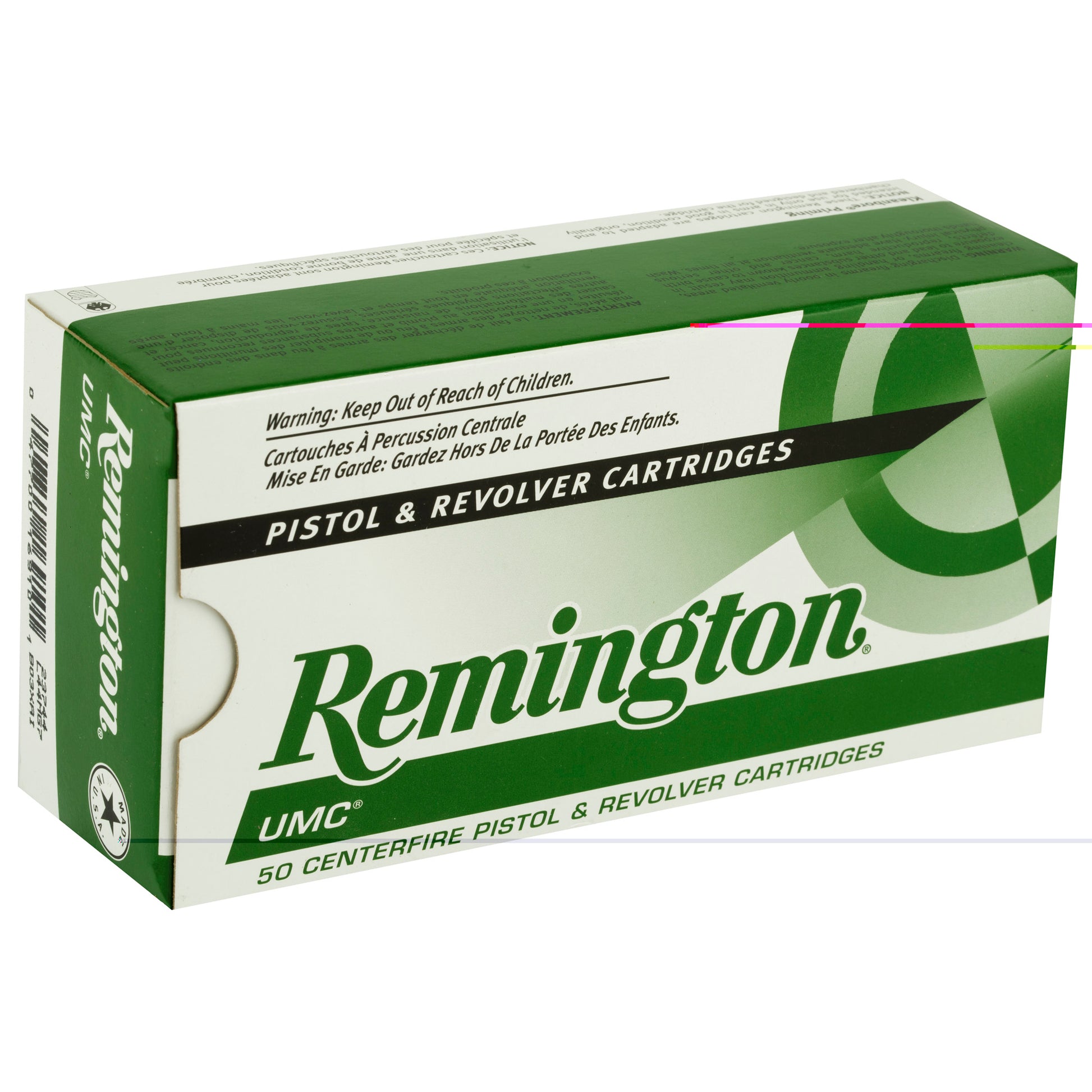 Remington, Union Metallic Cartridge, UMC, 44 Magnum, 180 Grain | Jacketed Soft Point, JSP | 50 Rounds per Box