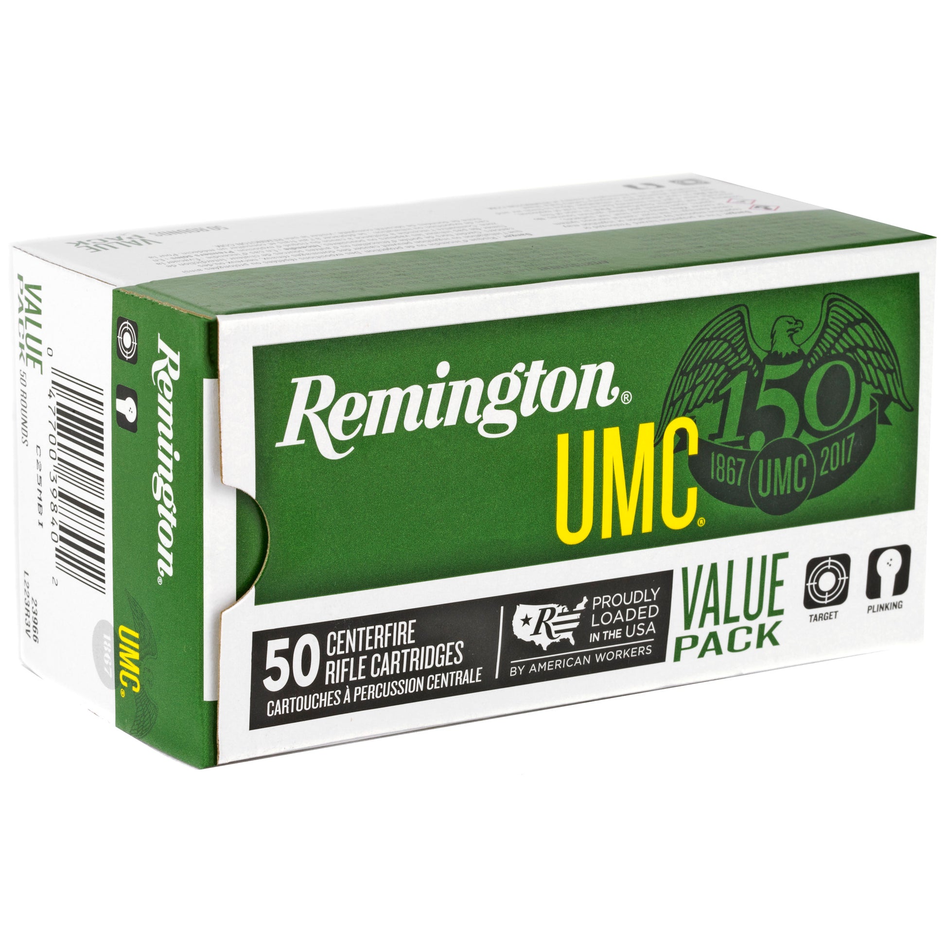 Remington, UMC, 223 Remington, 55 Grain, Full Metal Jacket, 50 Round Box