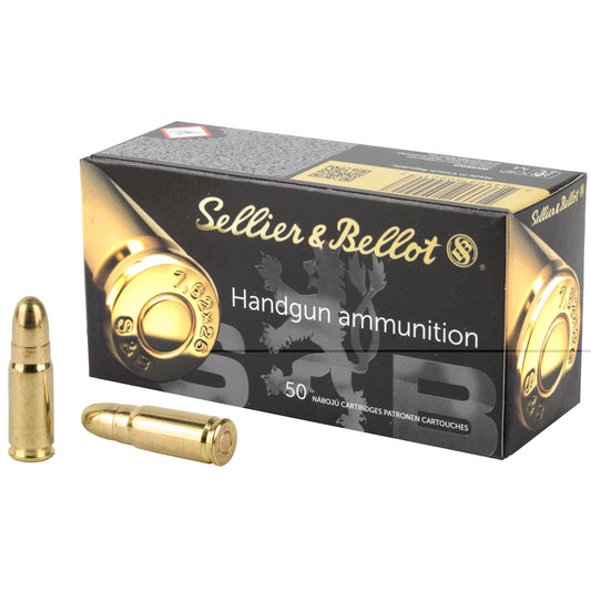 Sellier & Bellot, 7.62x25 Tokarev, 85 Grain | FMJ |  (50 Round Box)