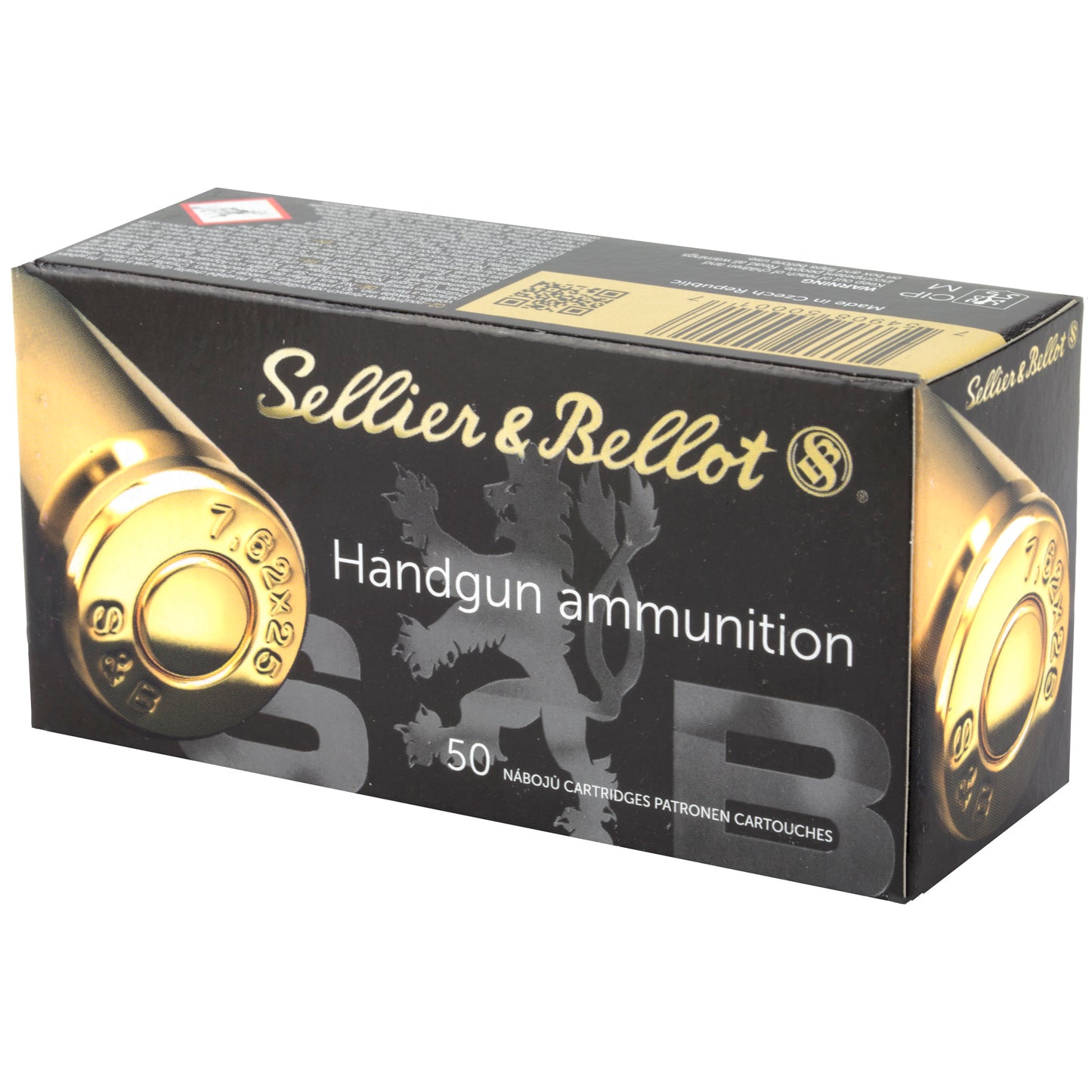 Sellier & Bellot, 7.62x25 Tokarev, 85 Grain | FMJ |  (50 Round Box)