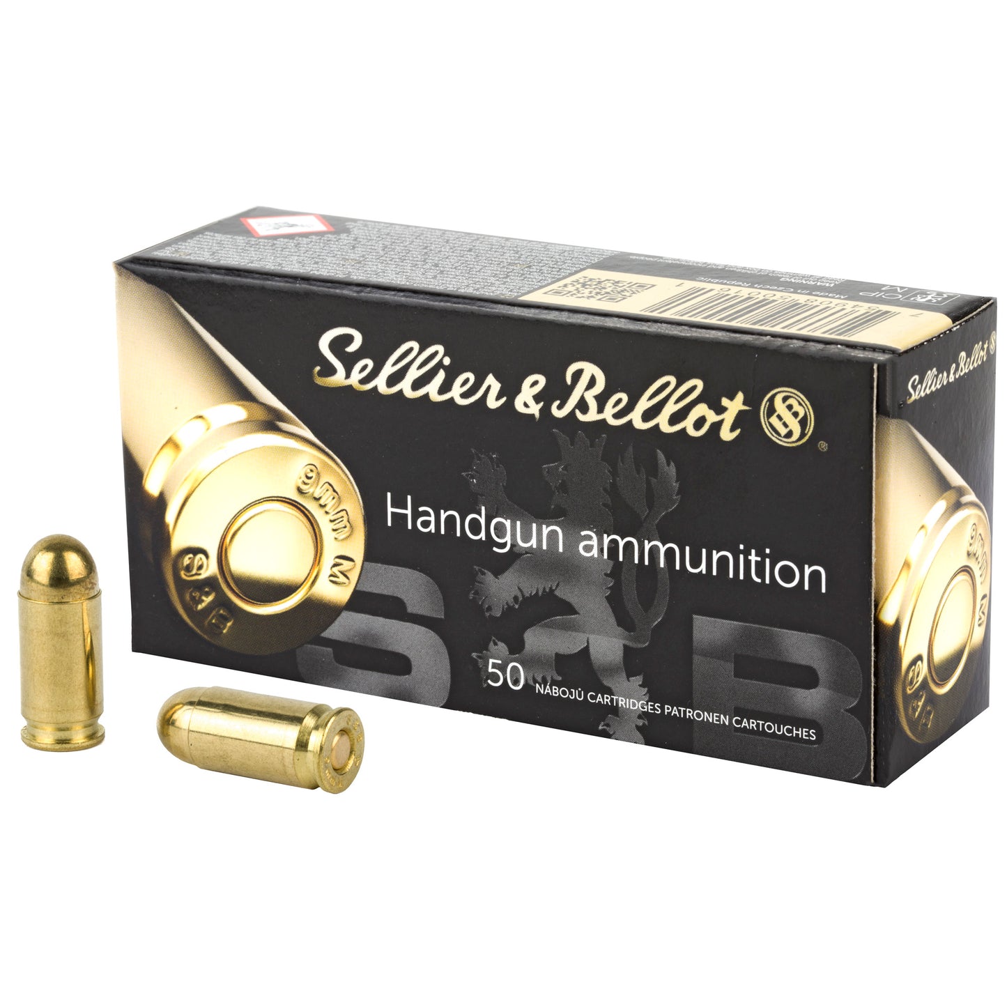 Sellier & Bellot, Pistol, 9MM Makarov, 95 Grain, Full Metal Jacket  (50 Round Box)