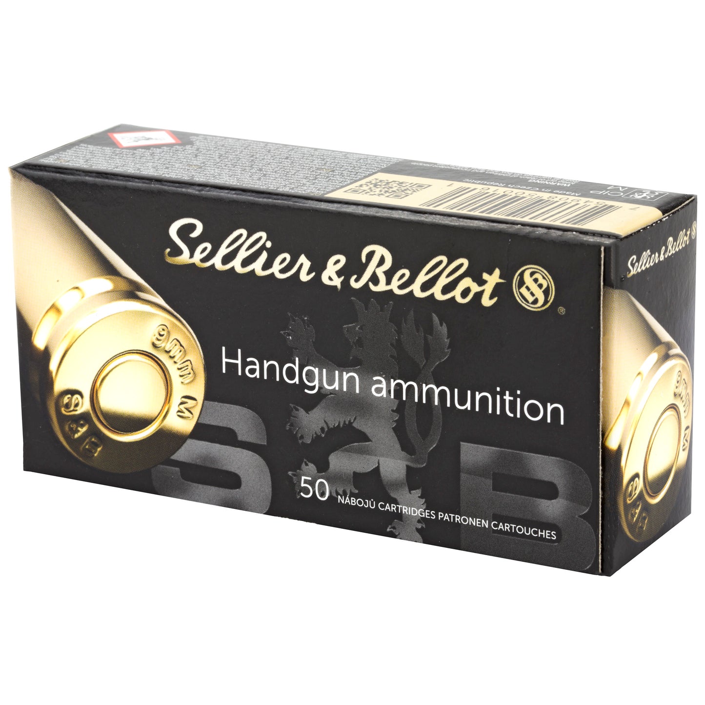 Sellier & Bellot, Pistol, 9MM Makarov, 95 Grain, Full Metal Jacket  (50 Round Box)