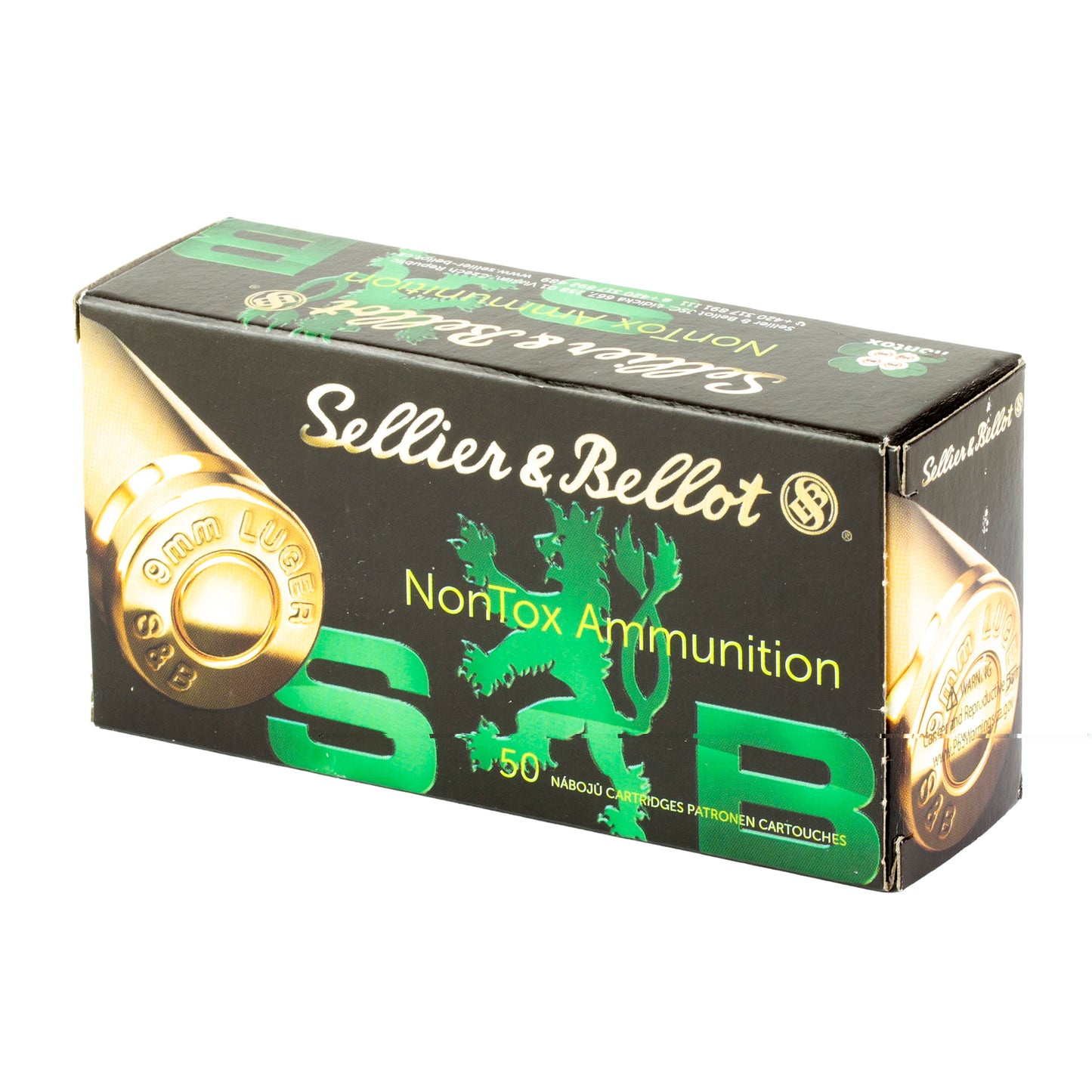 Sellier & Bellot, Pistol, 9MM, 115 Grain, Full Metal Jacket, Non Toxic  (50 Round Box)