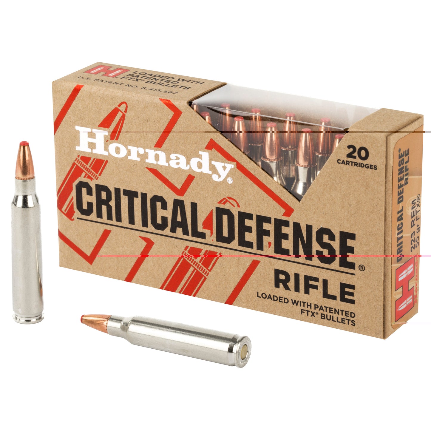 Hornady, Critical Defense Rifle, .223 Remington, 55 Grain | FlexTip |  (20 Round Box)