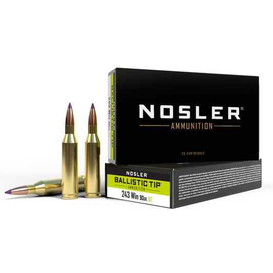 Nosler, 243 Winchester, 90 Grain, Ballistic Tip  (20 Round Box)