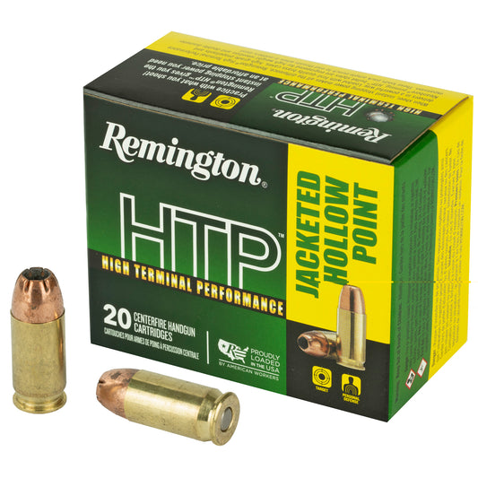 Remington, High Terminal Performance, HTP, 45, Automatic Colt Pistol, ACP, 230 Grain | Jacketed Hollow-Point, JHP | 20 Rounds per Box