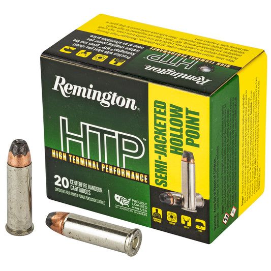 Remington, High Terminal Performance, HTP, 38 Special, SPL, 110 Grain | Semi Jacketed Hollow Point, SJHP | 20 Rounds per Box