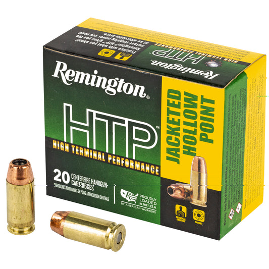 Remington, High Terminal Performance, HTP, .40 S&W, 180 Grain | Jacketed Hollow-Point, JHP | 20 Rounds per Box