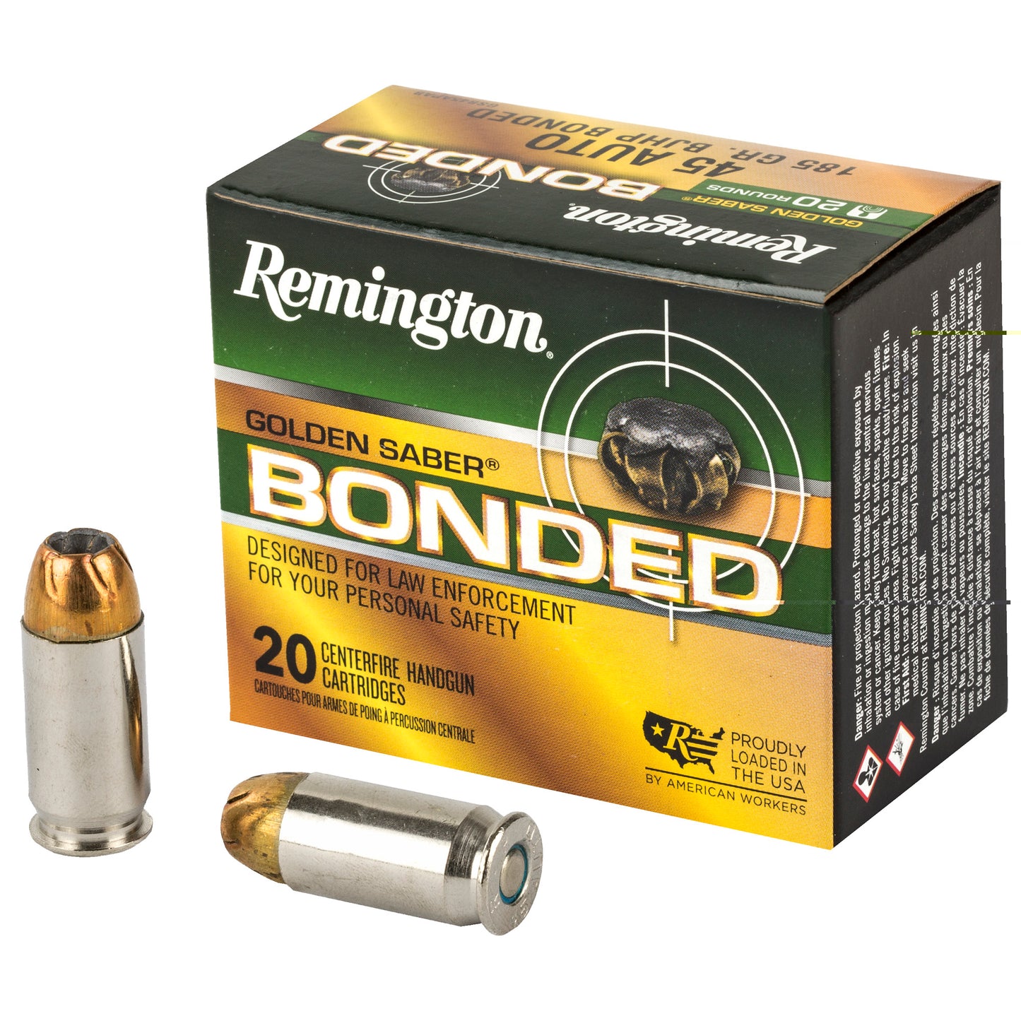 Remington Golden Saber 45acp 185gr  (20 Round Box)