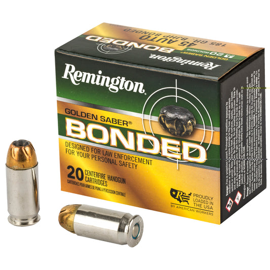 Remington Golden Saber 45acp 185gr  (20 Round Box)